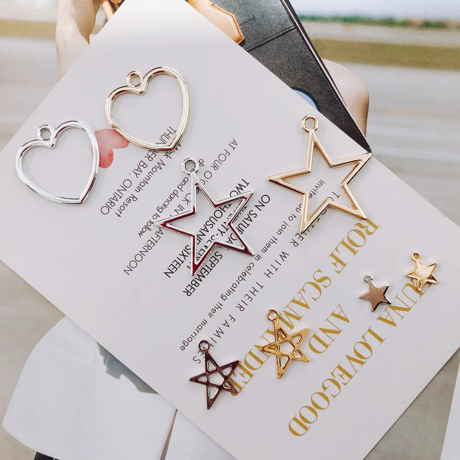 

10 pieces / lot Love star for Jewelry Accessories diy jewelry earring making