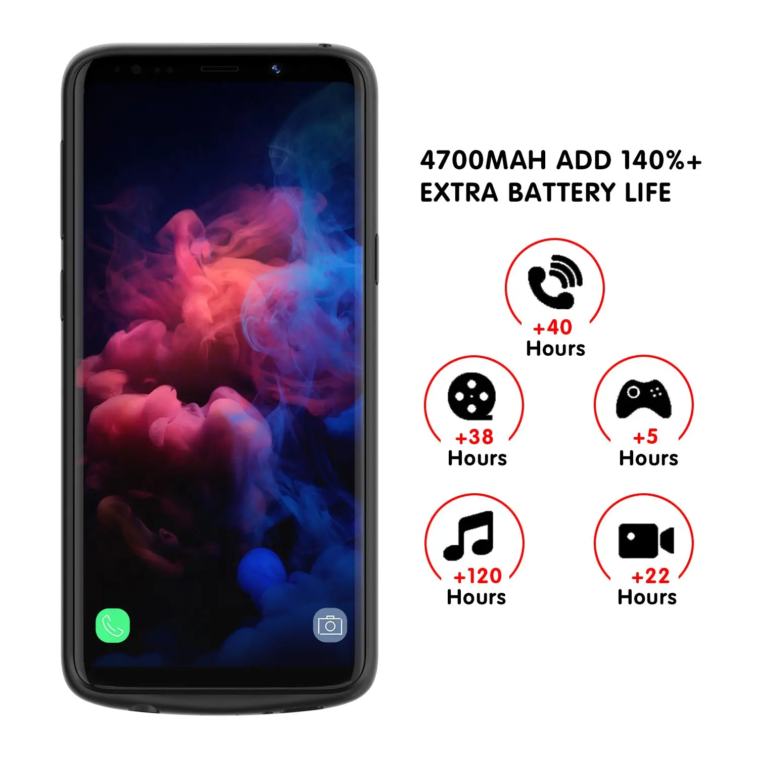 Чехол аккумулятор для Samsung Galaxy S9 4700 мАч|Чехлы с аккумулятором| |