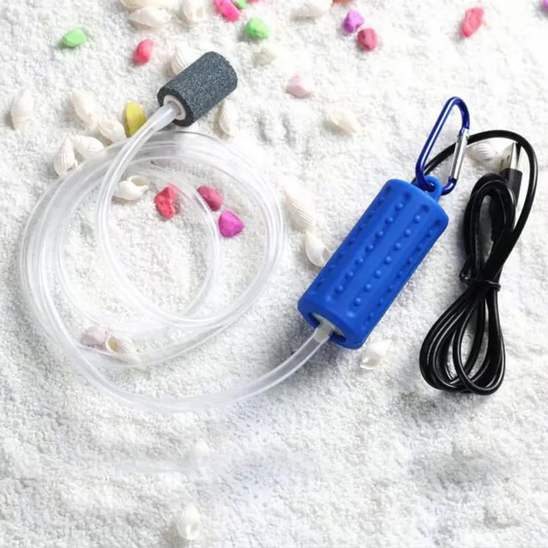 Портативный Миниатюрный аквариум с USB аквариумом кислородный воздушный насос