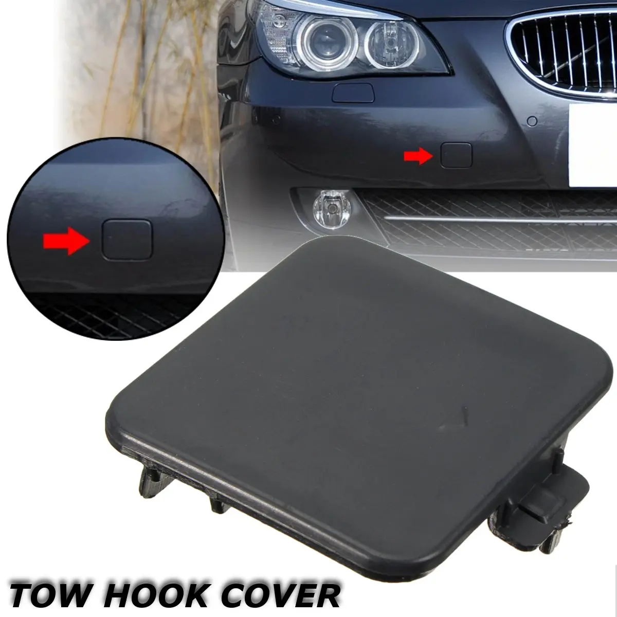 Накладка на крюк для буксировки переднего бампера BMW 5 серии E60 E61 525i 525xi 530i 530xi 550i 545i
