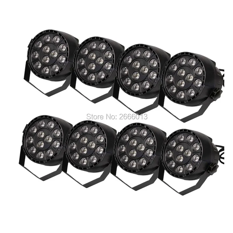 Светодиодный прожектор Par 8 шт./лот 12*3 Вт DMX512 управление звуком RGBW настенный