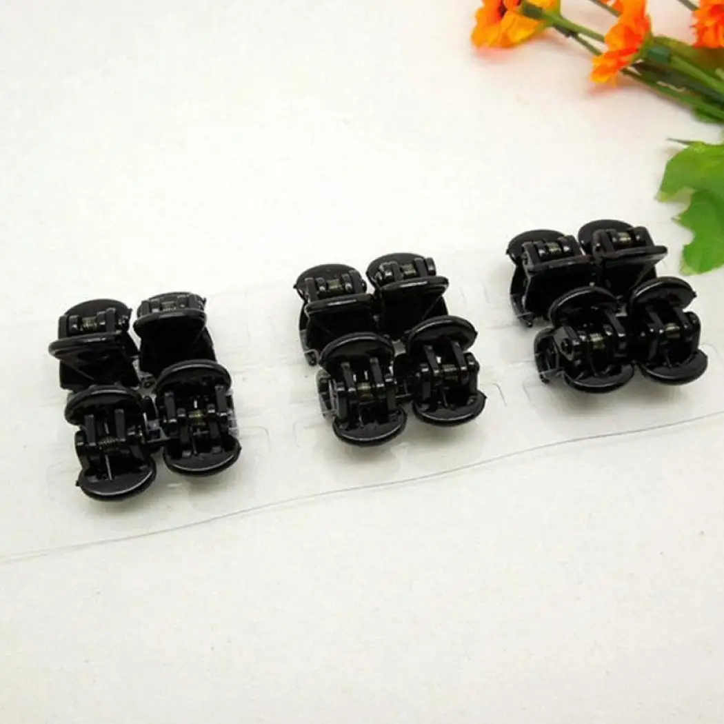 plastic Headwear Girls and material Clip Casual Mini Fashion Grip Hair Black Made Solid durable Plastic sturdy of | Детская одежда и