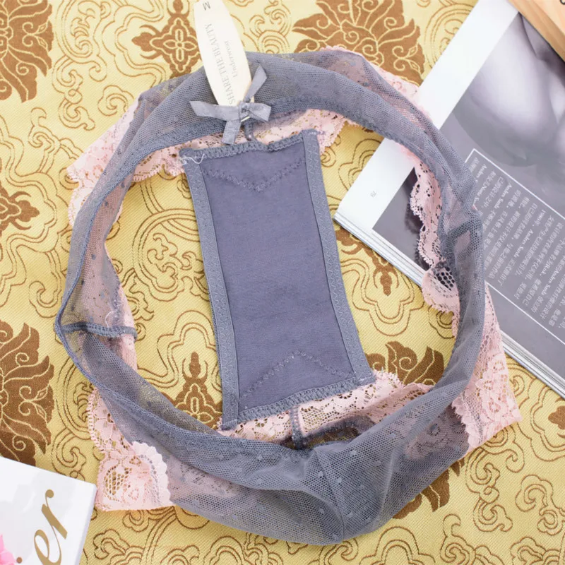 3 шт. Нижнее белье женские трусики с низкой талией трусы волнистые кружевные