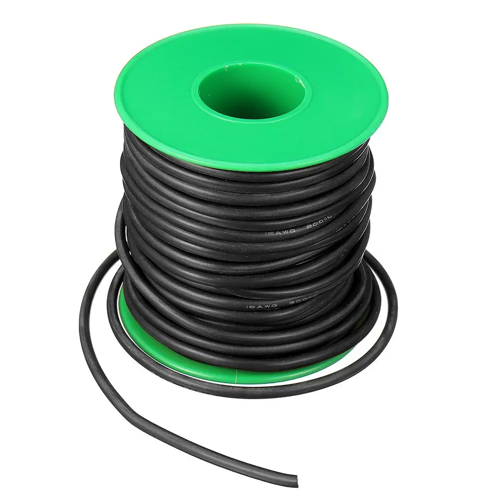 15 Meter Black/ Red 16AWG Soft Silicone Line High Temperature Tinned Copper Flexible Cable Wire | Игрушки и хобби
