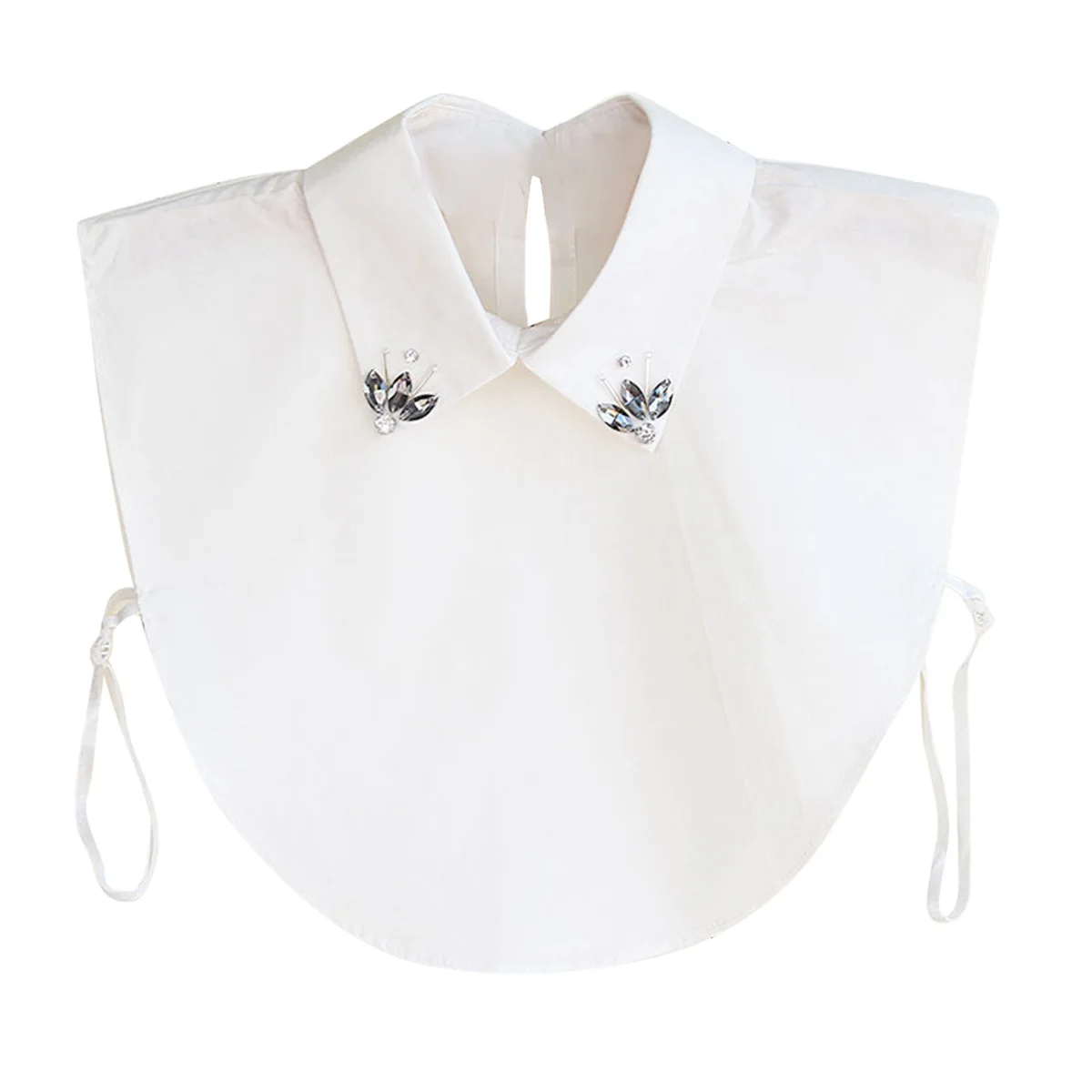 Women Korean Style Fashion Shirt Fake Collar Ladies Detachable Lapel Solid False Blouse Neckwear Clothes Accessories |