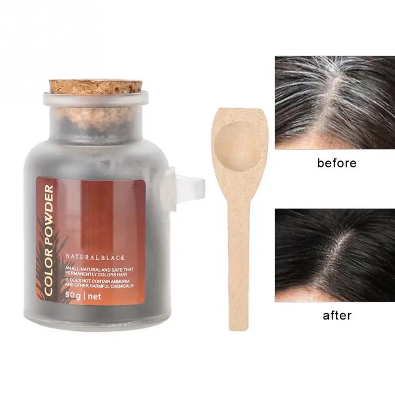 50ML Pure Natural Herbal ingredients Hair Coloring Powder Long Lasting Color Dyeing Cover White Styling Tools | Красота и здоровье