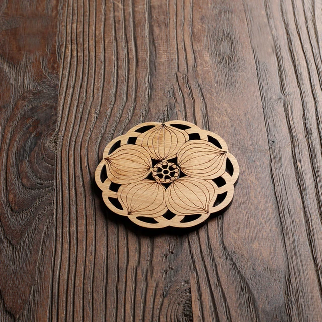 Подставка для напитков Lily Lotus коврик круглого стола чайная кофейная салфетка под