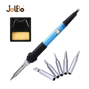 JelBo 220 в 60 Вт ЕС вилка мини Электрический паяльник Регулируемая температура паяльник с 5 шт. ПАЯЛЬНЫЕ НАКОНЕЧНИКИ питание