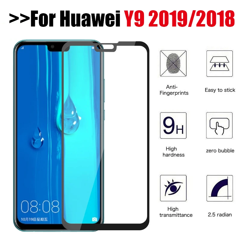 

Защитное стекло для Huawei Y9 2019, защитная пленка для экрана, Защитное стекло для Huawei Y9 2018 2019, закаленное стекло 9h