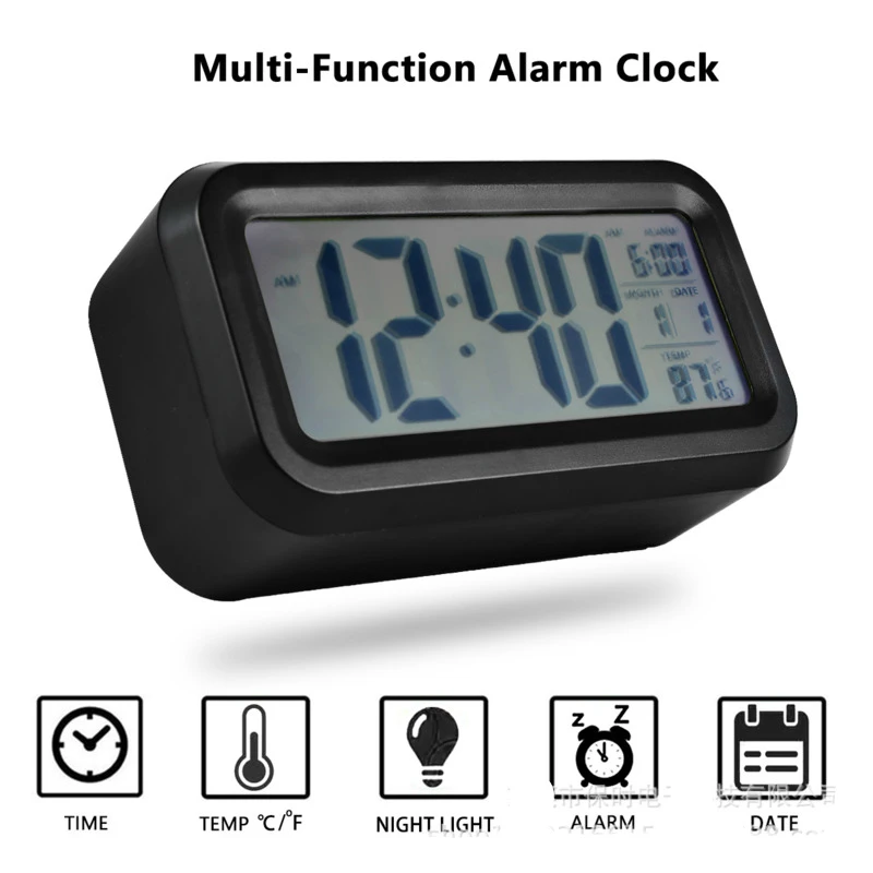 Temperature Edition Clever Clock Mute Electronics Light Snooze Fashion Led | Дом и сад