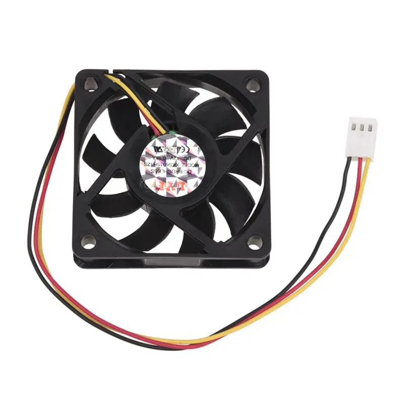 DC 12V 0.2A черный пластиковый 3 контактный разъем ПК корпус охлаждающий вентилятор