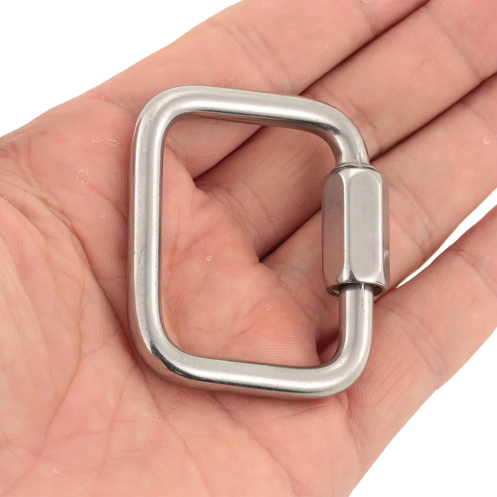 Карабин из нержавеющей стали с быстрым замком подвесной крючок пряжка усилием на