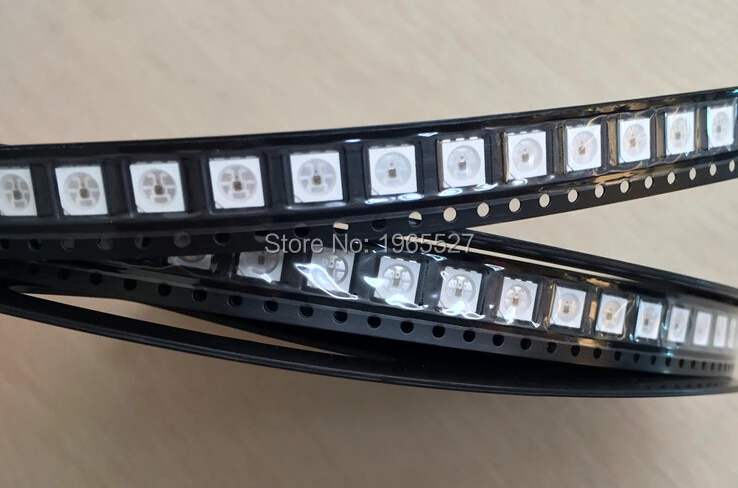 Фото 1000 шт. светодиодные чипы WS2812B 4PIN 5050 SMD RGB со встроенной микросхемой WS2811 - WS2812 WS2811 RGB светодиод для проектов освещения №1