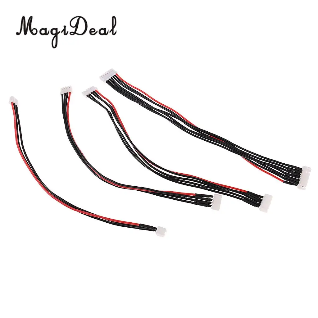 MagiDeal 4 шт./лот 2S 3S 4S 6S 20 см Lipo Баланс провода расширение зарядное устройство Кабель