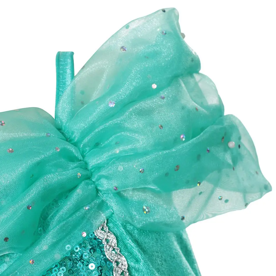 Girls Jasmine Costume Summer Children Off Shoulder Princess Dress Girl Aladdin's Lamp Cosplay Elegant Fancy Birthday Party Gown | Детская