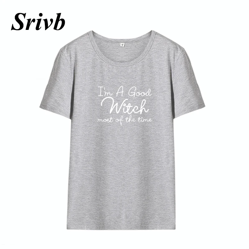 Srivb I'm A Good Witch корейская мода короткий рукав женская летняя забавная