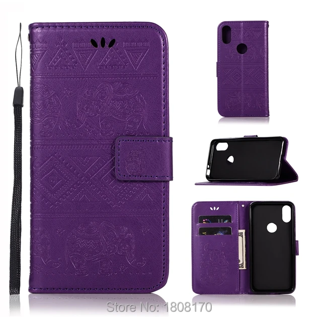 Кожаный чехол-кошелек C-ku Elephant для MOTO P30 Play NOTE One Power NOKIA X5 3 1 Plus 7 Xiaomi 8 Lite