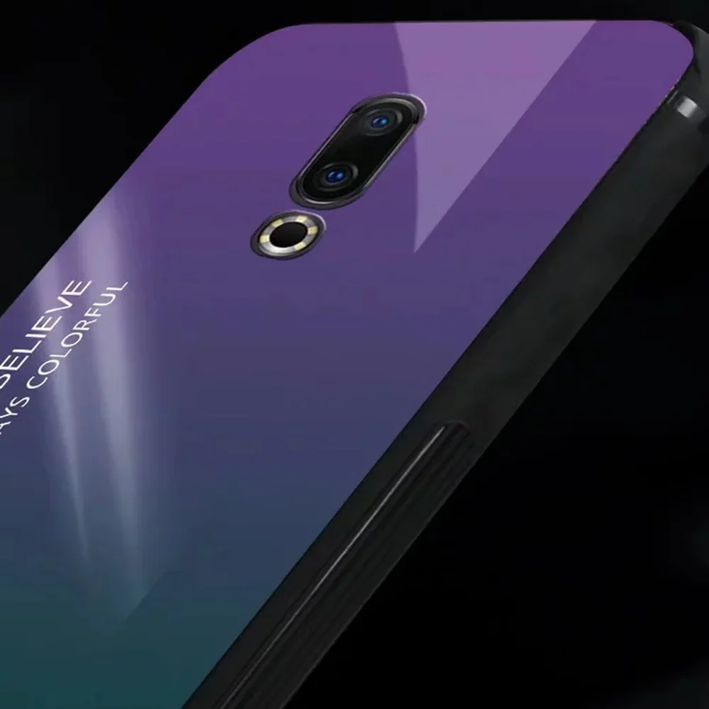 Чехлы для MeiZu M6 Note чехол с градиентным закаленным стеклом телефона Meilan 16 Plus X8 16X 6T M5