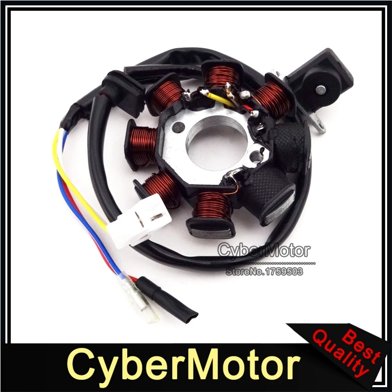 8 Катушек статор для двигателя GY6 49cc 50cc китайский мопед скутер Sunl Roketa Vespa Jonway Znen Jmstar