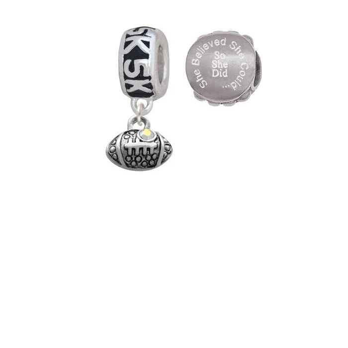 Silvertone Mini football с AB Crystal 5 K Run она считала что может очаровать бусы (набор из 2)| |