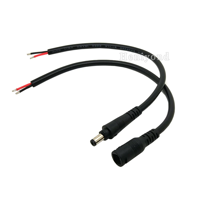 2 пары 5 5x2 1 мм постоянного тока питания женский и мужской 2Pin 18AWG кабель разъем шнур