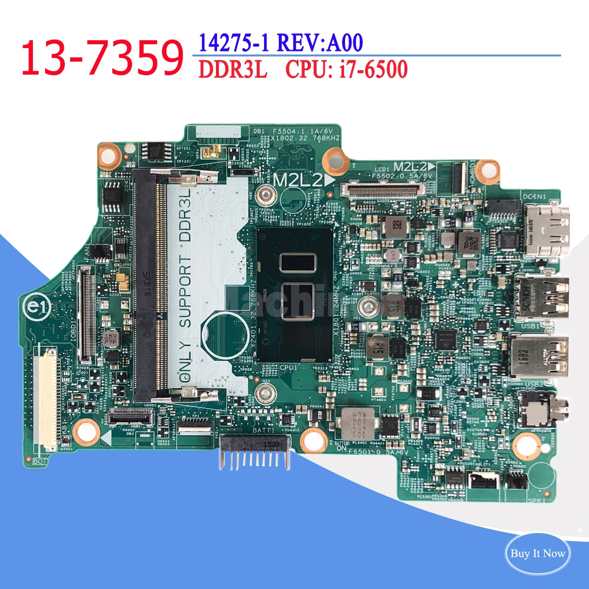 Материнская плата для ноутбука Dell Inspiron 13 7359 DDR3L 14275 1 REV:A00 Intel i7 6500|Материнские