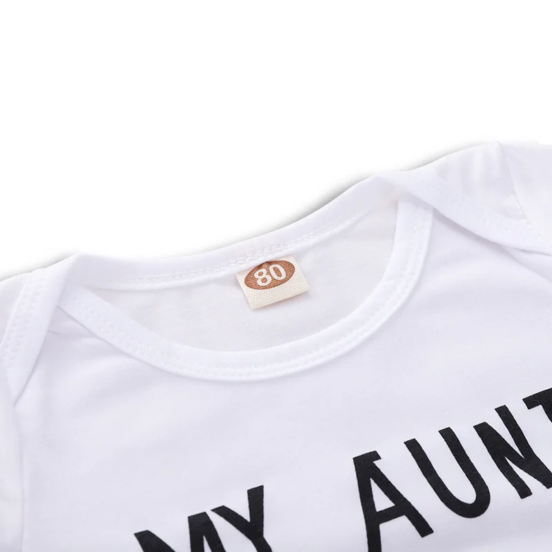 Baby Rompers My Aunt Is A Bad Influence(and I Love It) Letter Print Boy Onesie Toddler Romper |