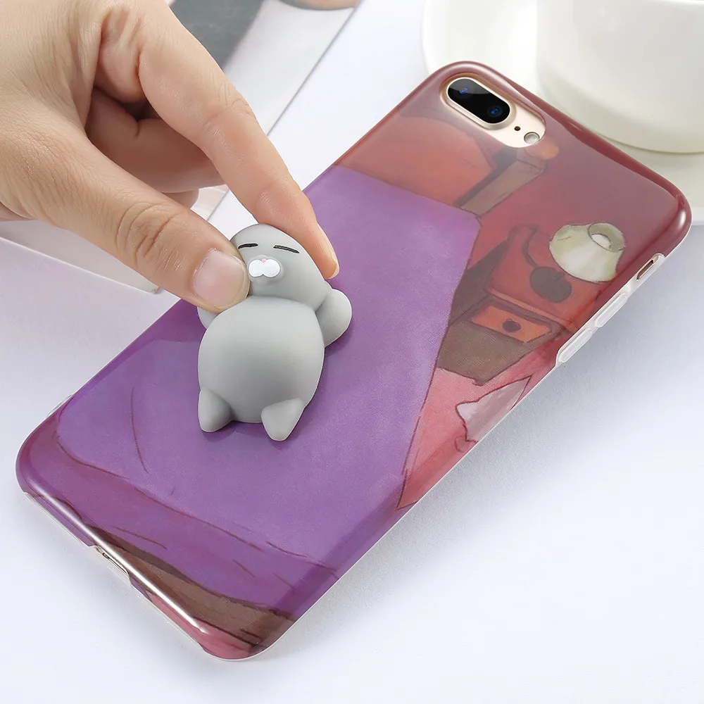 KISSCASE 3D Cute Cat Case For iPhone 7 8 Plus 6 6s Cartoon Soft Silicone Phone 6S 5 5S SE Funda Capinhas |