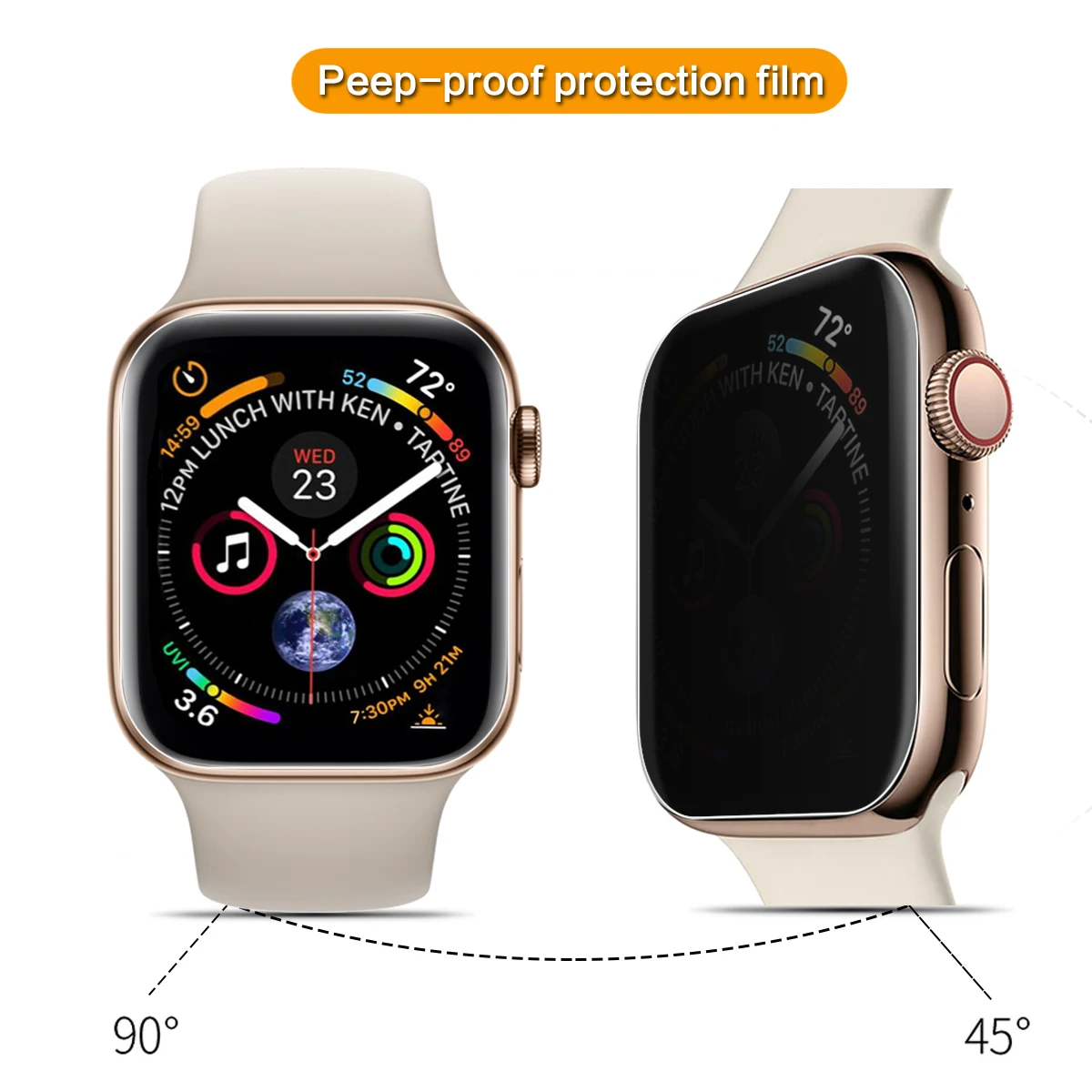 2 шт. защита для экрана Apple Watch серии 4 40 мм 44 мягкая прозрачная защитная пленка i