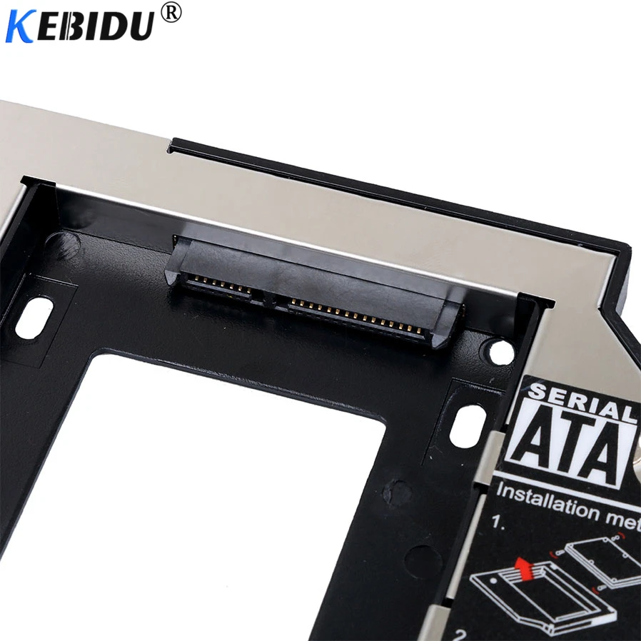 Kebidu новейший SATA на 2nd HDD Caddy 9 5 мм для SSD чехол Корпус жесткого диска Bay ноутбука ODD