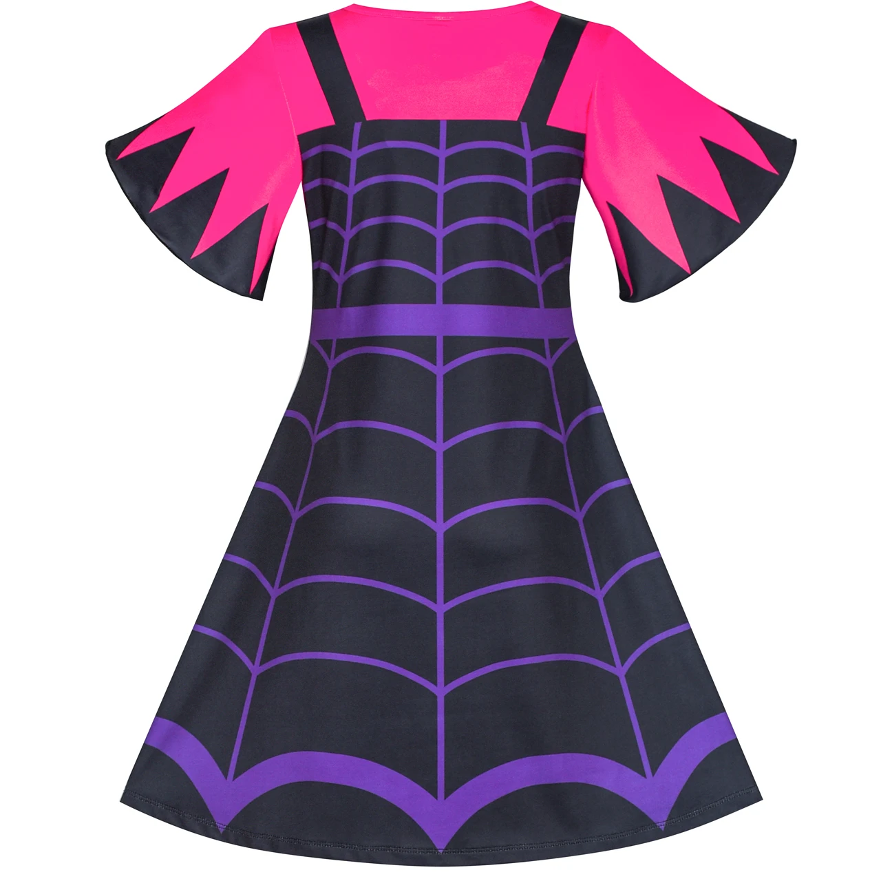 Sunny Fashion платья для девочек платье 2-в-1 вампир Девушка Костюм на Хэллоуин Повязка