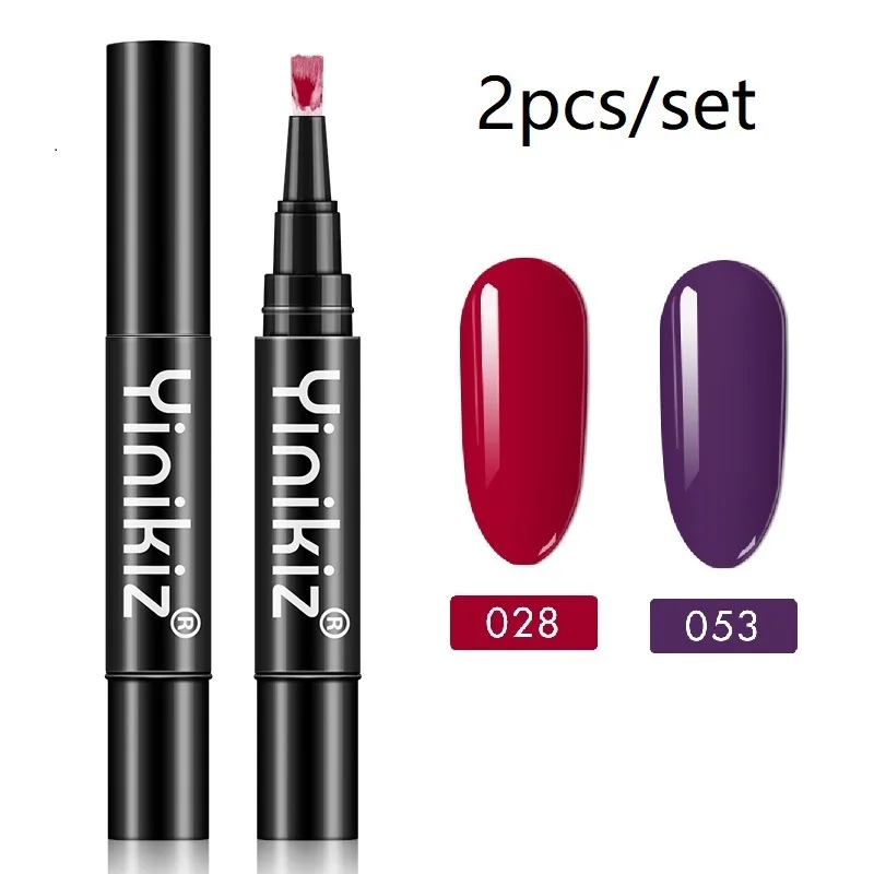 

Ручка Гель-лак Yinikiz 3 в 1, простой в использовании, 2 шт. в наборе, 18 цветов, УФ Гель-лак для ногтей