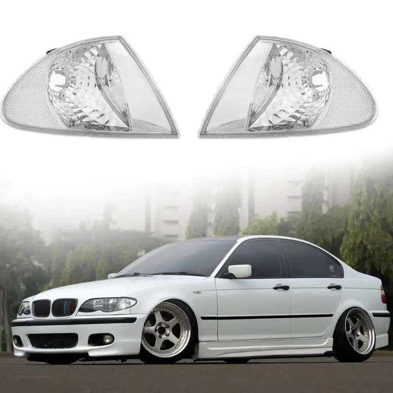 VODOOL 2Pcs Clear Lens Car Parking Signal Indicator Corner Light For BMW 3 Series E46 Sedan Wagon 4-Door Auto Side Lamp Frame | Автомобили