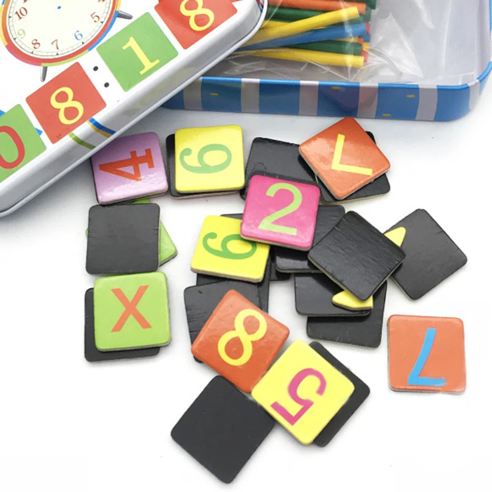1 Set Wooden Math Learning Toy Numbers Counting Sticks Mathematics Teaching Letters Digit Blocks Early Educational | Игрушки и хобби