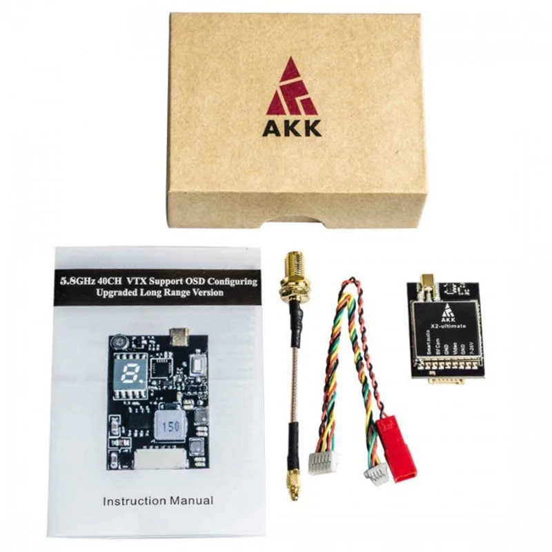 AKK X2 ultimate US 25 mW/200 mW/600 mW/1000 mW 5 8 GHz 37CH AV FPV передатчик VTX с умным аудио микрофоном для