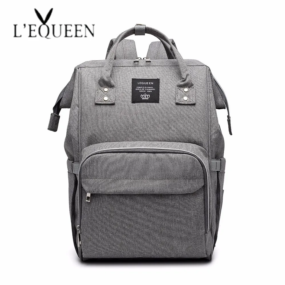 Lequeen New Fashion Diaper Bags Mummy Backpack Large Baby Care Nappy Bag Waterproof For Mom Brand Designer Quality | Мать и ребенок