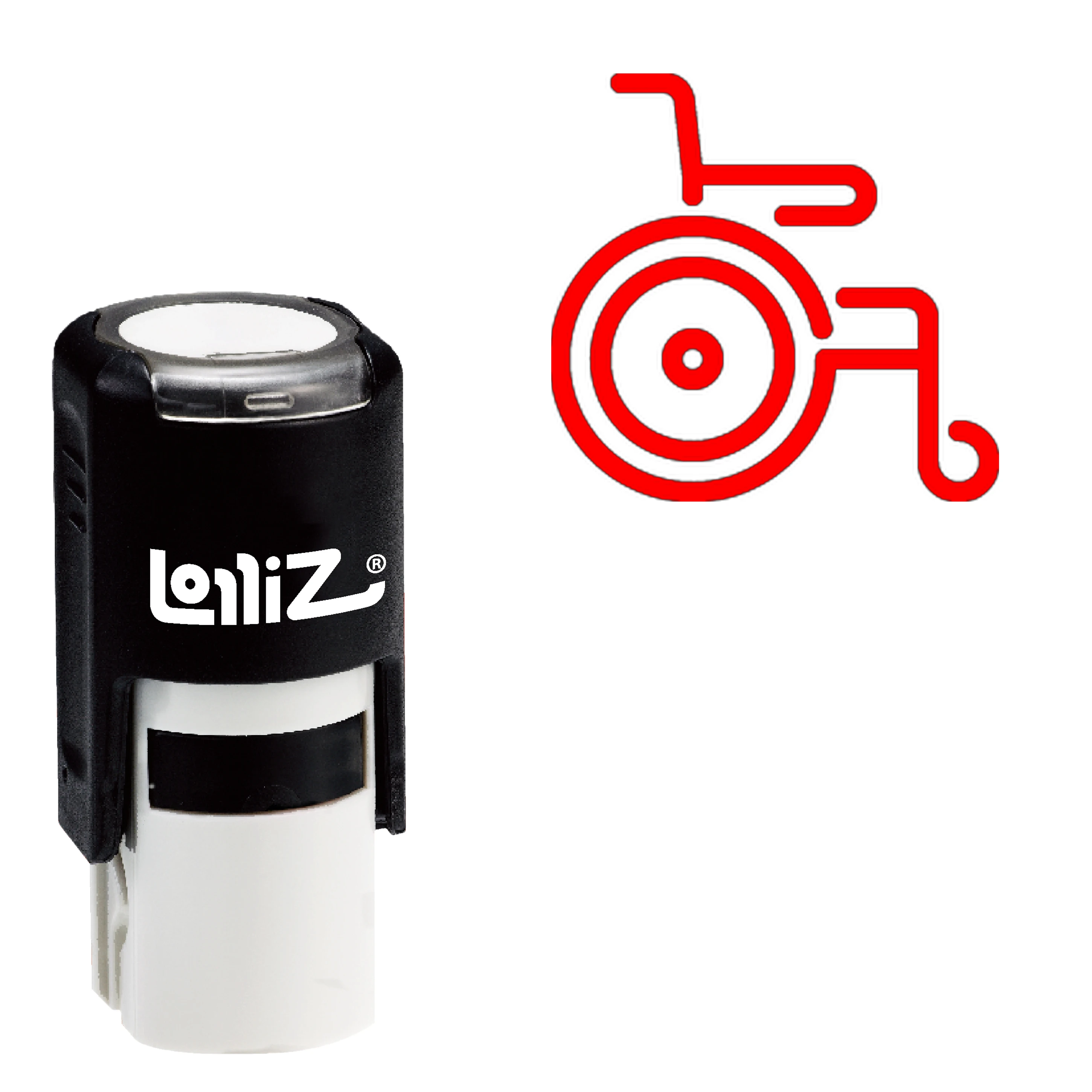 

Резиновый штамп-Современная серия символов леденцов для инвалидной коляски