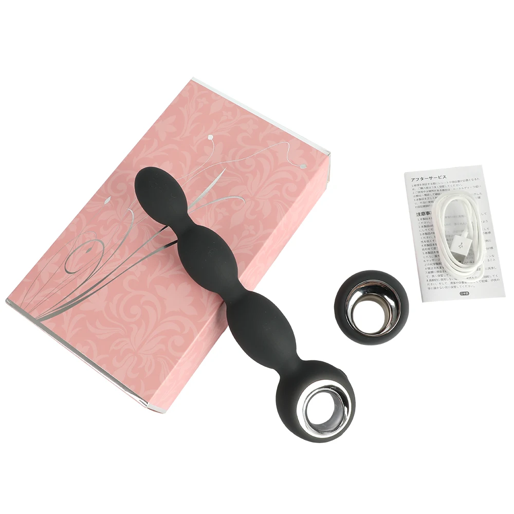 wireless remote control pull beads anal plug 12-frequency vibration Anal Plug for Women and Men Long Butt Erotic Massage | Красота и
