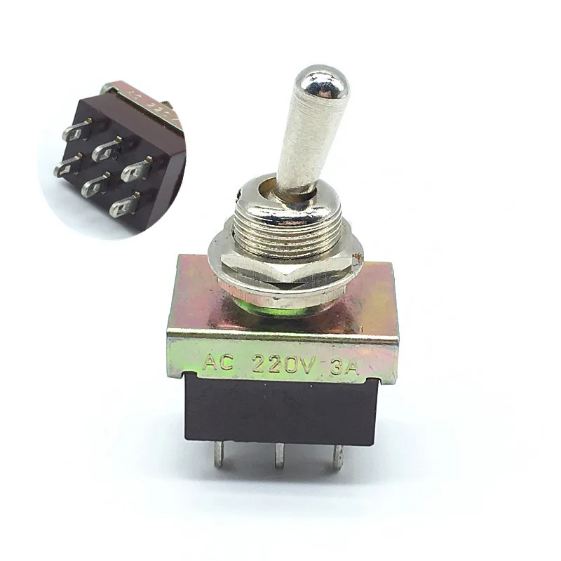 5 шт. планшетовый переключатель клавишный ON-ON 6 pin 2 way DPDT 3A AC 220V | Обустройство дома