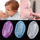 Детская зубная щетка для пальцев, Силиконовая зубная щетка + коробка, для малышей, для младенцев, чистые мягкие силиконовые зубные щетки для пальцев, резиновая зубная щетка