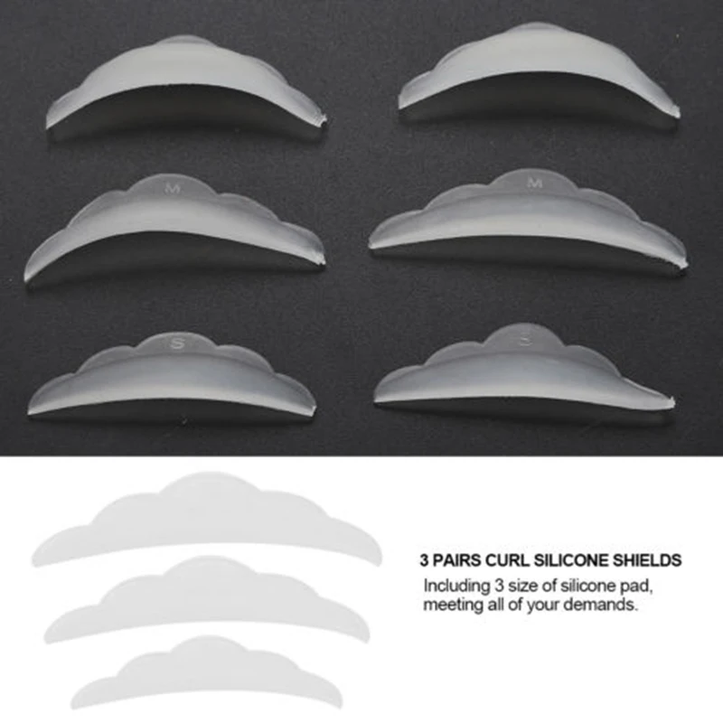 3 накладные ресницы Perming Lift Силиконовые накладки средства защиты|Наборы