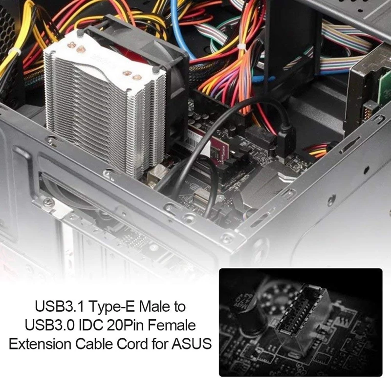 USB3.1 Type E папа к USB3.0 IDC 20Pin Женский удлинитель шнур для ASUS|Кабели передачи данных| |