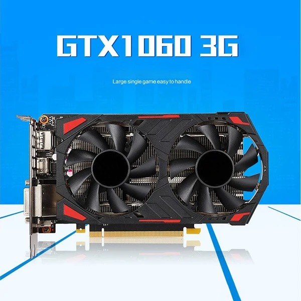 Gtx1060 Mini Oc 3G видеокарта 1506 МГц 8 Гбит/с Ddr5 192Bit Pci-E 3 0 с Hdmi Dp Dvi-D портом | Компьютеры и