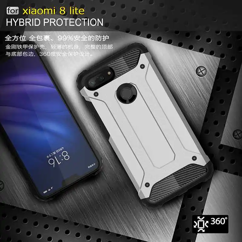 Mokoemi железная Броня ударопрочный 6 26 "для Xiaomi Mi 8 Lite чехол для сотового телефона |