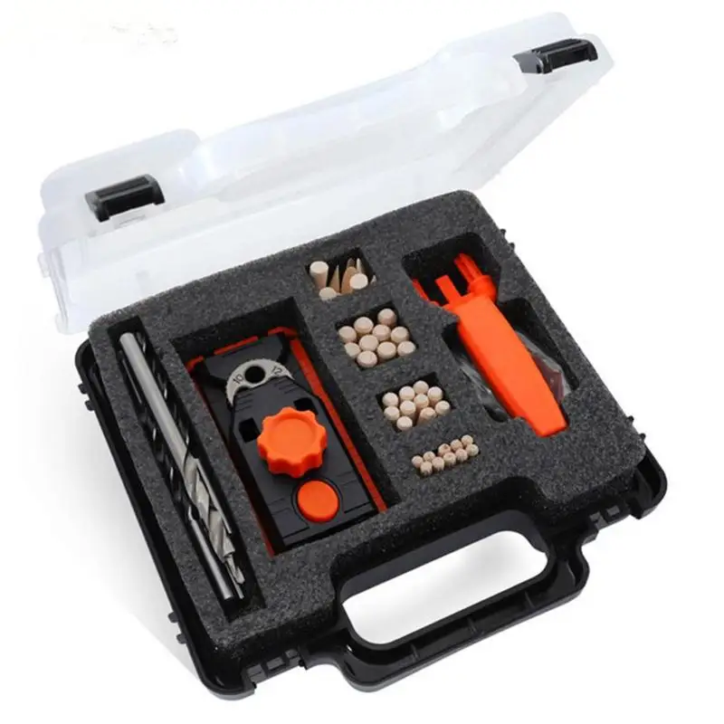 2 in 1 DIY Woodworking Locator Pocket Hole Cutter Drill Guide Wood Tenon Set Oblique Kit For drop ship | Инструменты