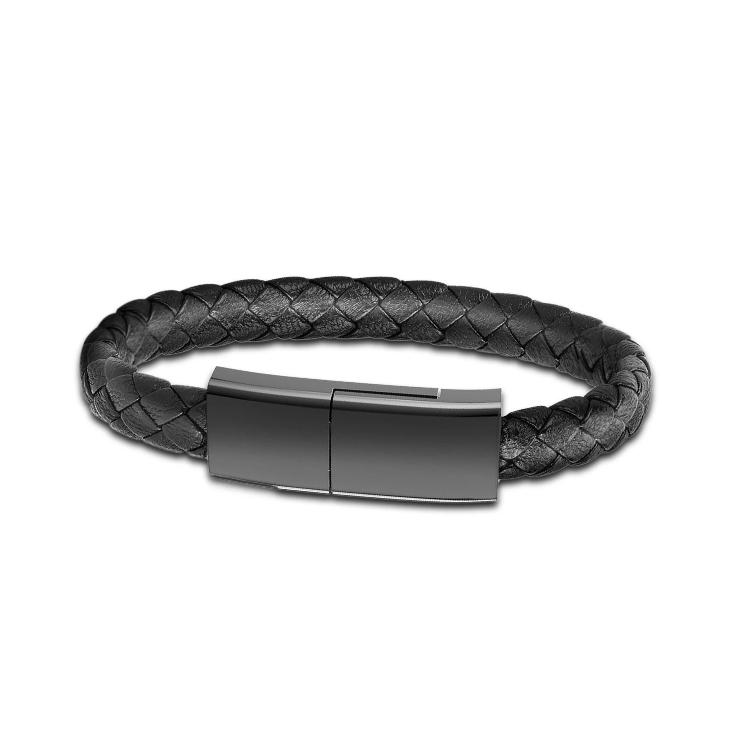 Cable Durable Leather Bracelet Charging Data Braided Wristband | Электроника