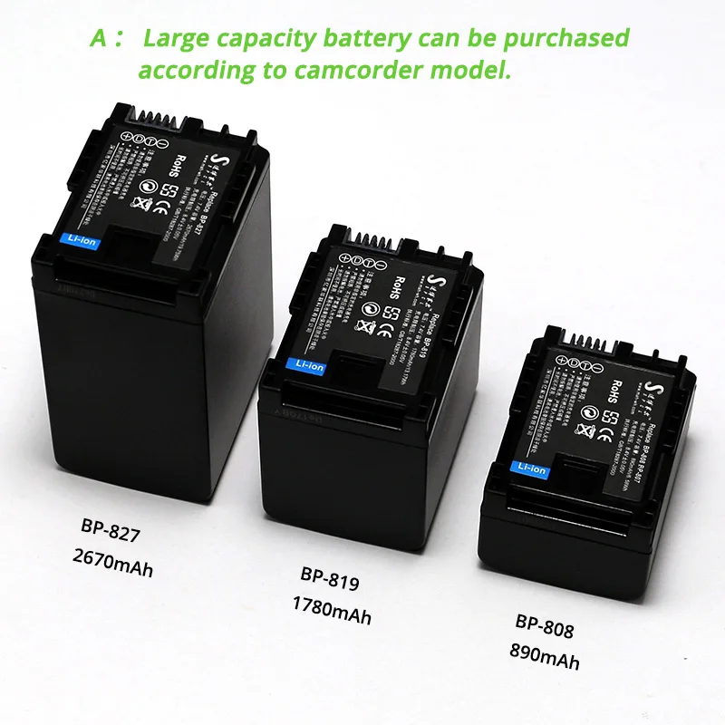BP 808 807 809 Батарея для Canon FS11 FS21 FS100 FS200 FS22 FS305 FS306 FS307 FS405 FS406 HF100 HF11 HF200