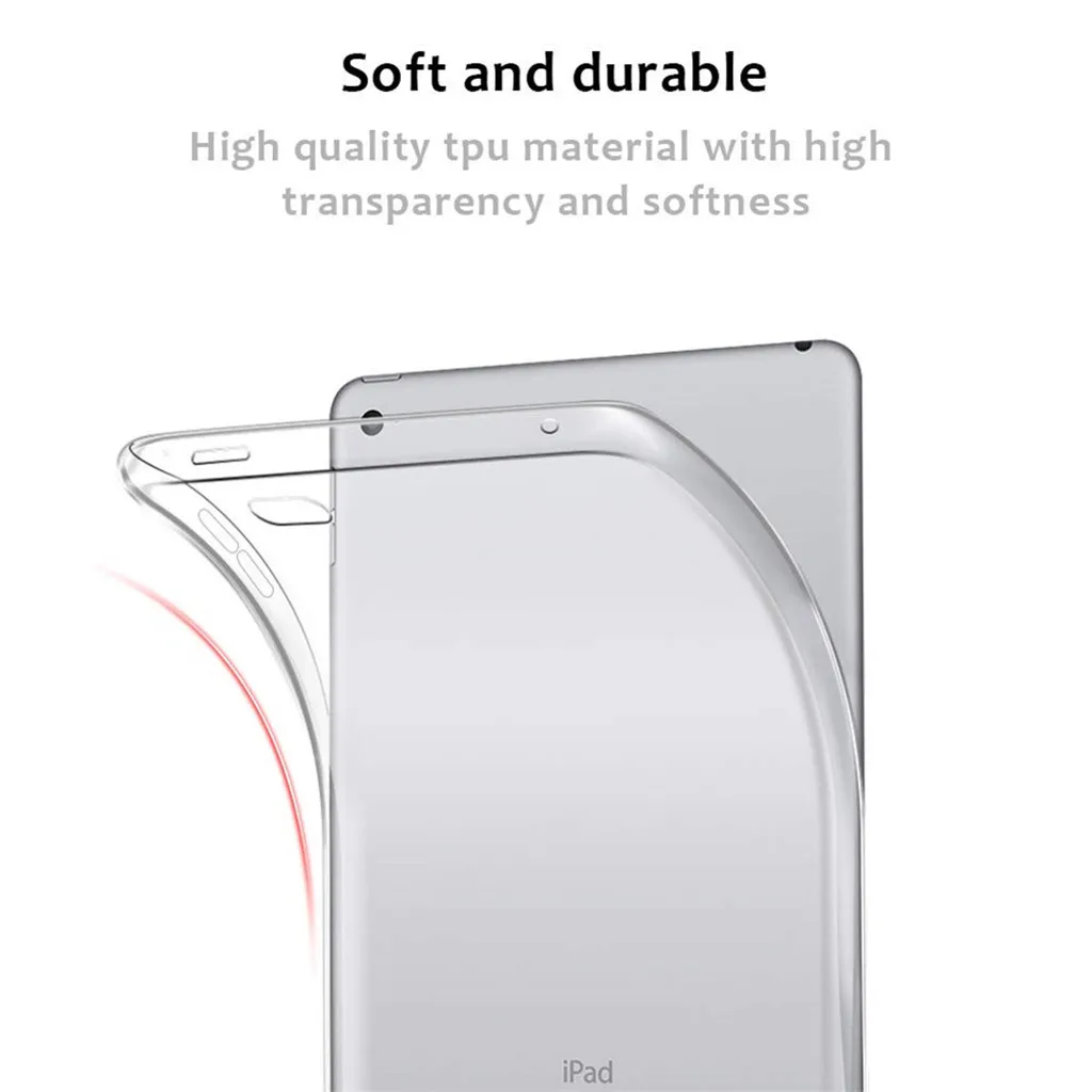 Мягкий Силиконовый ТПУ прозрачный чехол для ipad Mini 5 7 9 дюйма 2019 ультра бампер