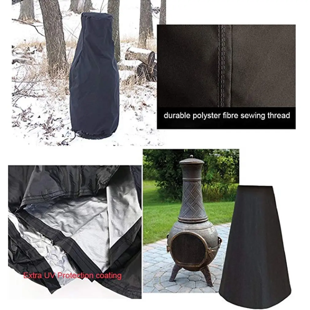 Garden Outdoor Black Waterproof UV Chimenea Shape Protector Quality Cover | Дом и сад