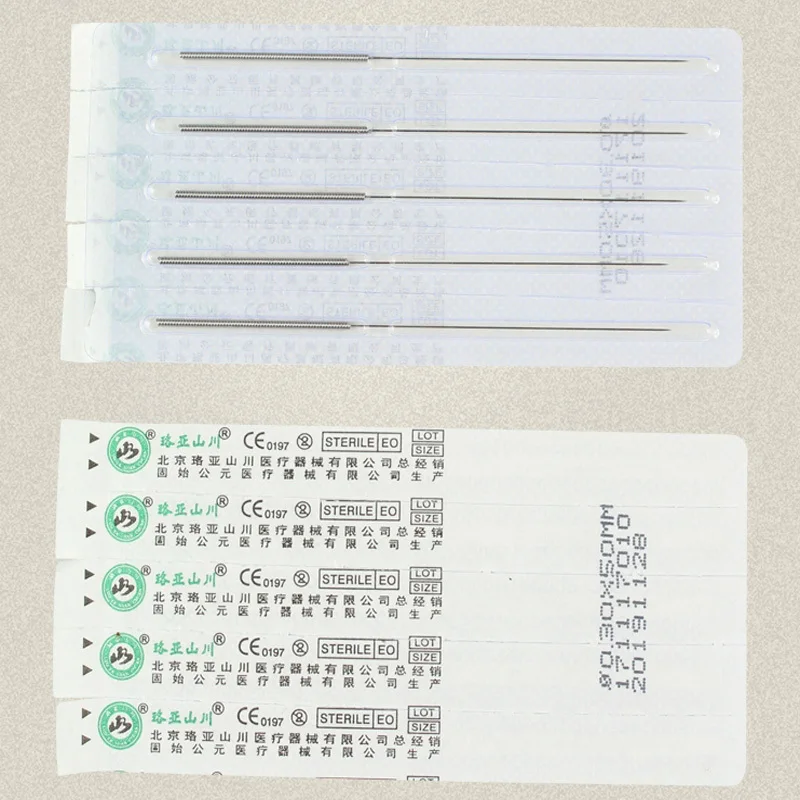 

100pcs shanchuan disposable acupuncture needles with tube 0.18/25/30/35mm*13/25/40/50mm one tube one needle